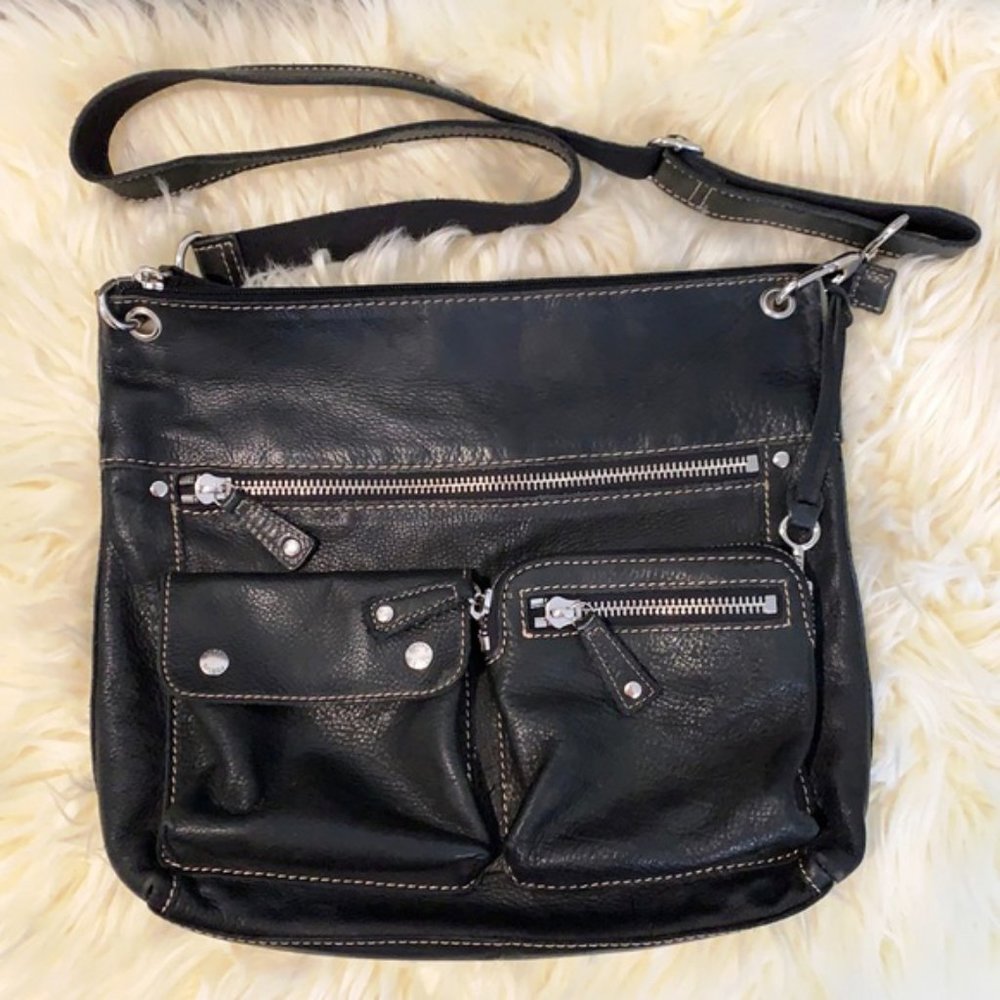 Fossil Black Leather Crossbag